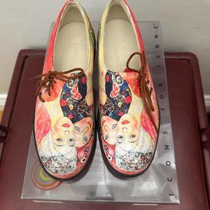 ICON Gustav Klimt Women Girlfriend wearable art Leather Loafers Shoes 6.5 NWT